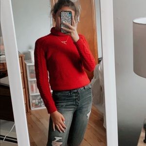 Polo Ralph Lauren Red Turtleneck Sweater